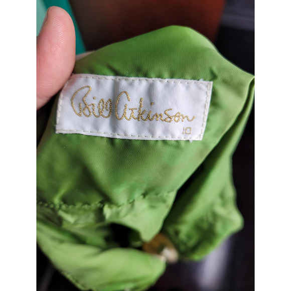 Vintage 1970s Bill Atkinson Lightweight Nylon Windbreaker Rain Jacket Green 10 M - Picture 6 of 6